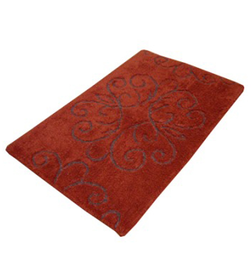 Elysia Yarn Dyed Rust Bath Mat by Elysia Online Bath Mats Bath Mats