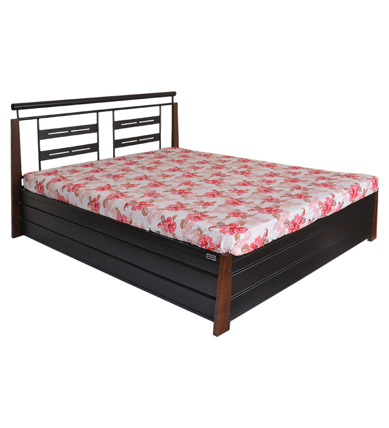 FK Metal Bed With Storage (Queen Size) by FurnitureKraft Online Queen