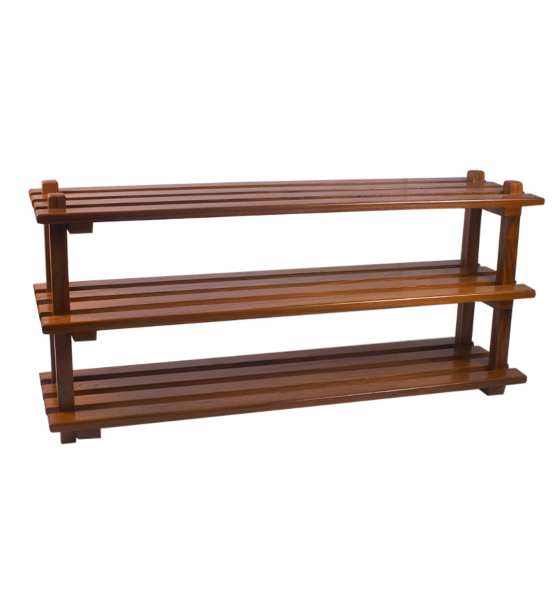 Natural Teak Shoe Rack by RYC Furniture by RYC Furniture Online Shoe