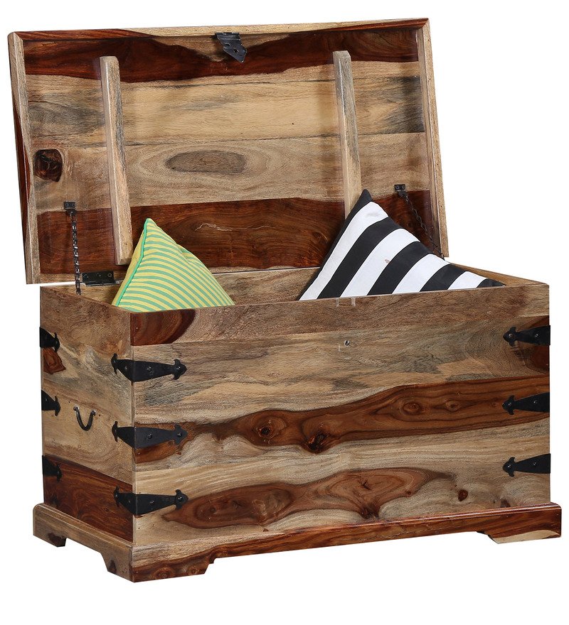 Buy Baggott Trunk Box in Natural Finish by Amberville Online Trunks