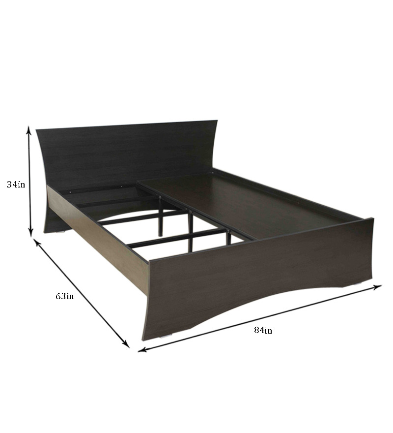 Pine Crest Royal Queen Size Storage Bed with Bed Side Table Wenge by