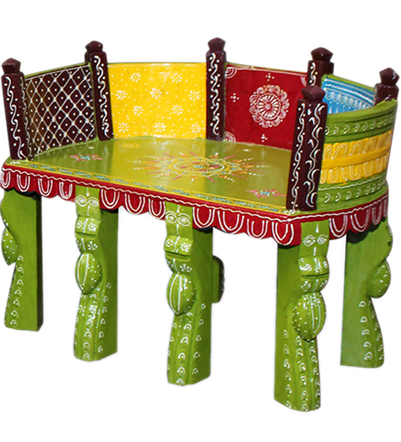 Brihadratha Rajasthan Sundry Coloured Houda Chair with Mudramark by Mudramark Online Settees