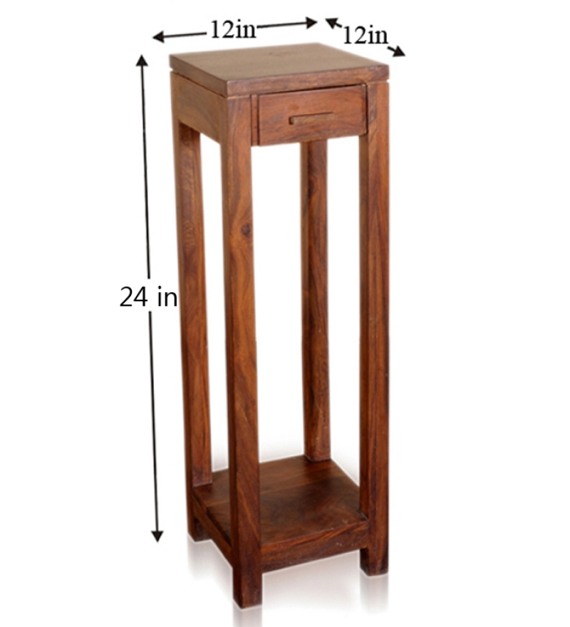 Cinnamon Sheesham Wood Telephone Stand by Mudra Online End Tables