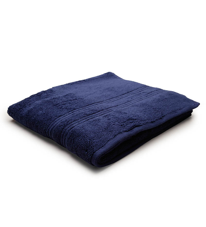 Spaces Swift Dry Cotton Bath towel Navy Blue by Spaces Online Bath