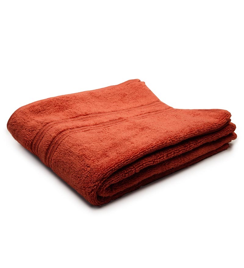 Spaces Swift Dry Cotton Bath towel Rust by Spaces Online Bath Towel
