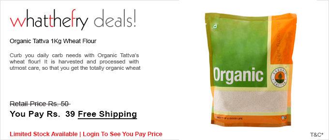 Organic Tattva 1Kg Wheat Flour, Only for Rs.39