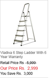 Vladiva 6 Step Ladder With 6 Year Warranty