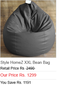 Style HomeZ Grey XXL Classic Bean Bag