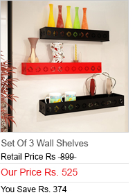 Set Of 3 Wall Shelves