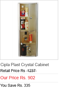 Cipla Plast Crystal Cabinet-White