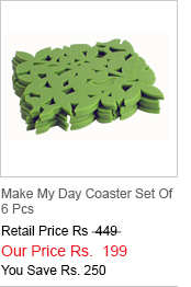 Make My Day Coaster Set Of 6 Pcs - Green