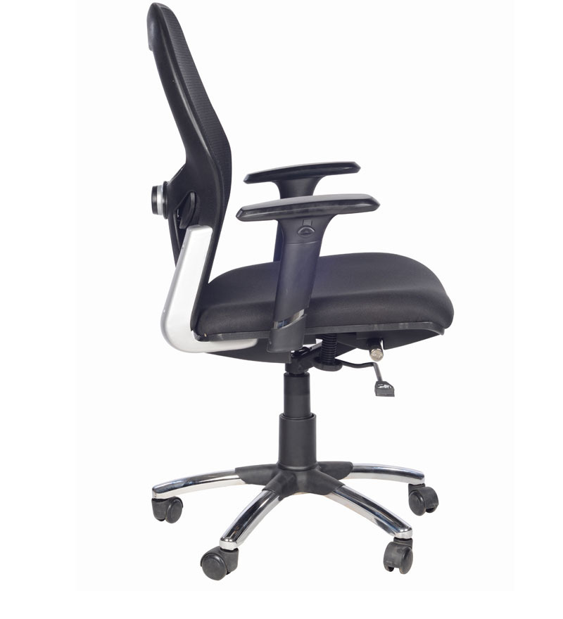 Matrix Low Back Office Chairs in Black Colour by Chromecraft by ...